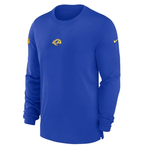 Los angeles rams nike 2023 sideline performance long sleeve t shirt Royal M