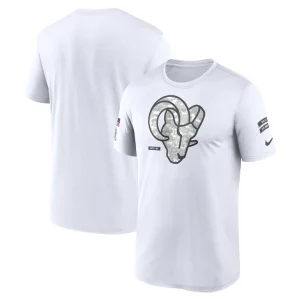 Los angeles rams nike 2024 salute to service legend performance t shirt White