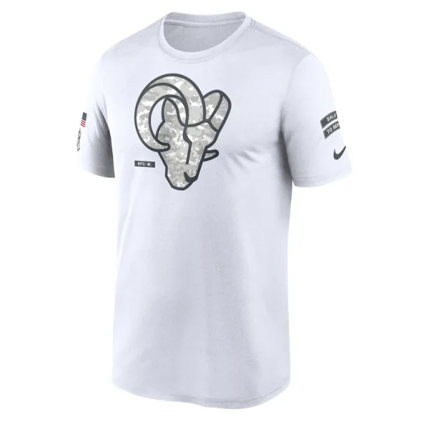Los angeles rams nike 2024 salute to service legend performance t shirt White M