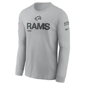 Los angeles rams nike 2024 salute to service long sleeve t shirt Gray M