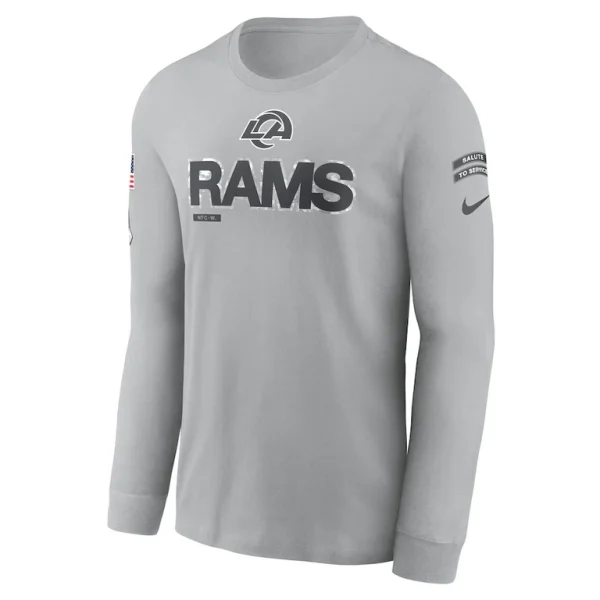 Los angeles rams nike 2024 salute to service long sleeve t shirt Gray M