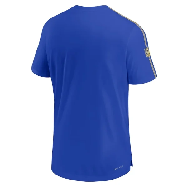 Los angeles rams nike 2024 sideline coach uv performance t shirt Royal L