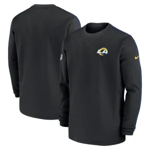Los angeles rams nike 2024 sideline coaches long sleeve top Black