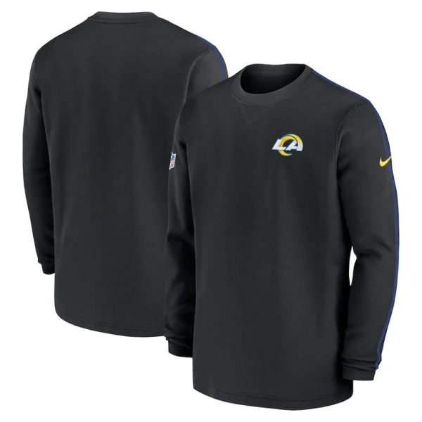 Los angeles rams nike 2024 sideline coaches long sleeve top Black