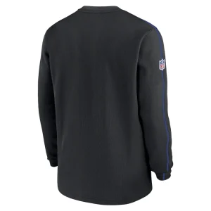 Los angeles rams nike 2024 sideline coaches long sleeve top Black L