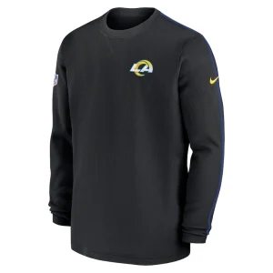 Los angeles rams nike 2024 sideline coaches long sleeve top Black M