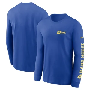 Los angeles rams nike all out long sleeve t shirt Royal