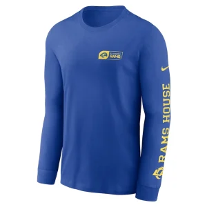 Los angeles rams nike all out long sleeve t shirt Royal M