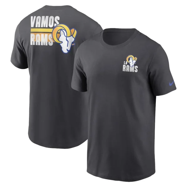 Los angeles rams nike blitz essential t shirt anthracite Multi