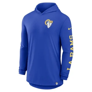 Los angeles rams nike blitz performance t shirt hoodie Royal M
