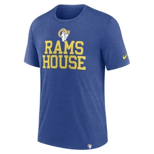 Los angeles rams nike blitz tri blend t shirt Royal M