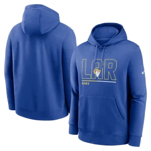 Los angeles rams nike city code club fleece pullover hoodie Royal
