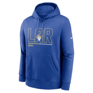 Los angeles rams nike city code club fleece pullover hoodie Royal M