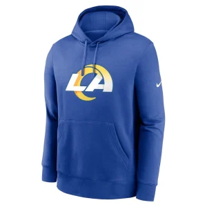 Los angeles rams nike club logo pullover hoodie Royal M