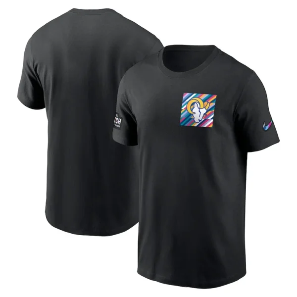Los angeles rams nike crucial catch sideline tri blend t shirt Black