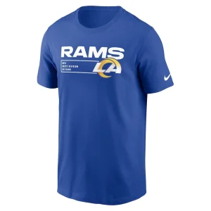 Los angeles rams nike division essential t shirt Royal M