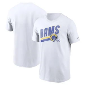 Los angeles rams nike essential blitz lockup t shirt White