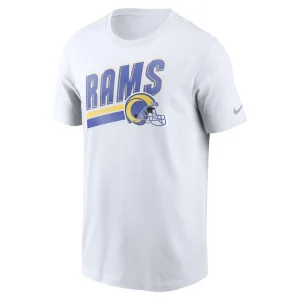 Los angeles rams nike essential blitz lockup t shirt White M