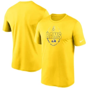 Los angeles rams nike fan gear icon t shirt Gold