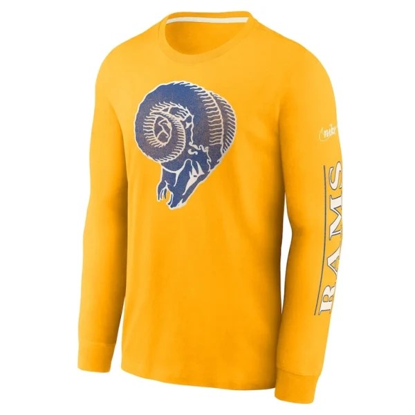 Los angeles rams nike fashion tri blend long sleeve t shirt Gold M