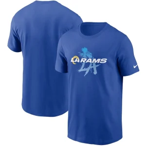 Los angeles rams nike hometown collection just play t shirt Royal