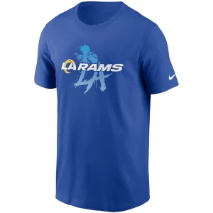 Los angeles rams nike hometown collection just play t shirt Royal M