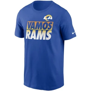 Los angeles rams nike hometown collection vamos t shirt Royal M