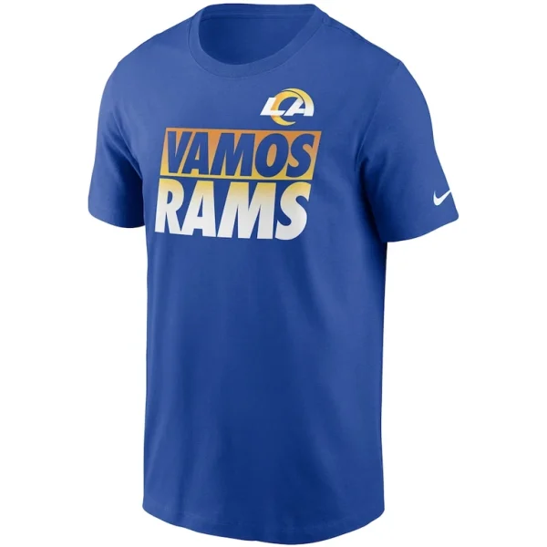 Los angeles rams nike hometown collection vamos t shirt Royal M