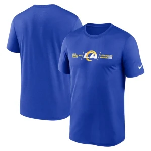 Los angeles rams nike horizontal lockup legend performance t shirt Royal