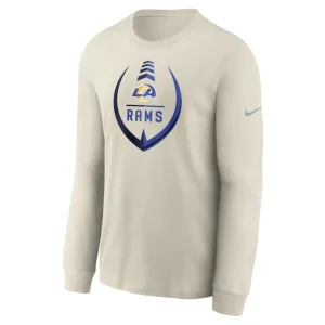 Los angeles rams nike icon legend long sleeve performance t shirt bone Multi M