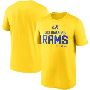 Los angeles rams nike legend community performance t shirt Gold