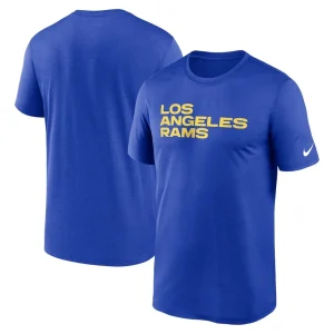 Los angeles rams nike legend wordmark performance t shirt Royal