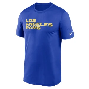 Los angeles rams nike legend wordmark performance t shirt Royal M