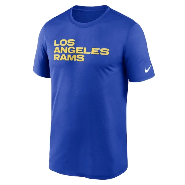 Los angeles rams nike legend wordmark performance t shirt Royal M