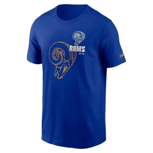 Los angeles rams nike logo essential t shirt Royal M