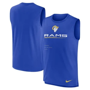 Los angeles rams nike muscle trainer tank top Royal