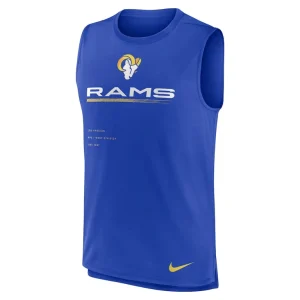 Los angeles rams nike muscle trainer tank top Royal M