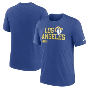 Los angeles rams nike overlap lockup tri blend t shirt Royal