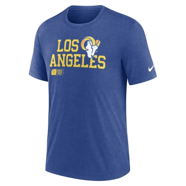 Los angeles rams nike overlap lockup tri blend t shirt Royal M