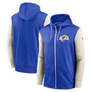Los angeles rams nike performance full zip hoodie Royal