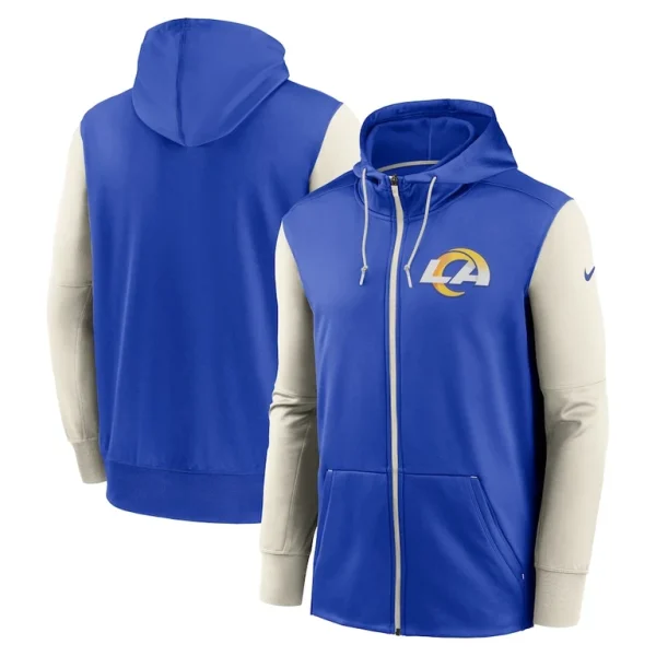 Los angeles rams nike performance full zip hoodie Royal