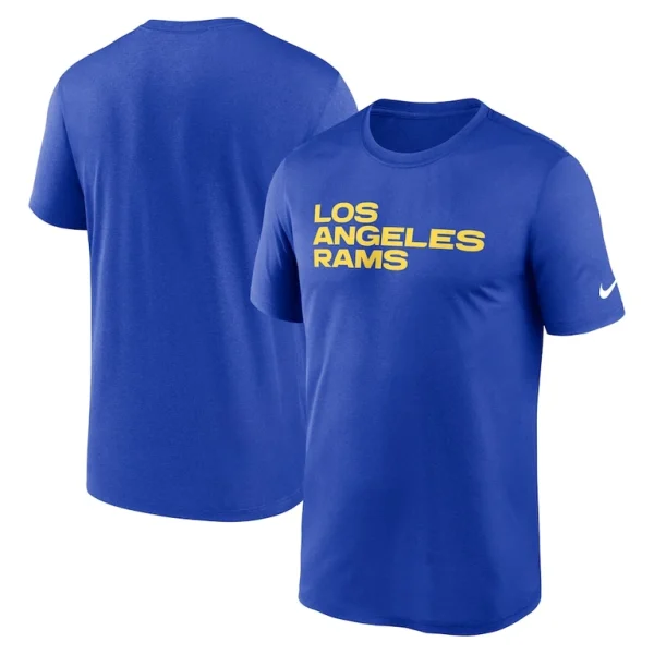 Los angeles rams nike primetime legend wordmark performance t shirt Royal