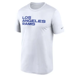 Los angeles rams nike primetime legend wordmark performance t shirt White M