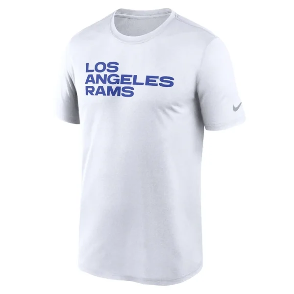 Los angeles rams nike primetime legend wordmark performance t shirt White M
