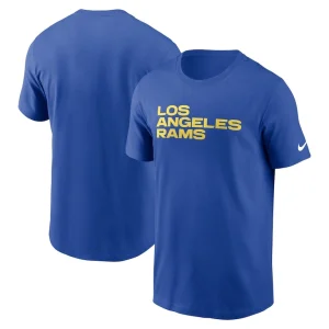 Los angeles rams nike primetime wordmark essential t shirt Royal