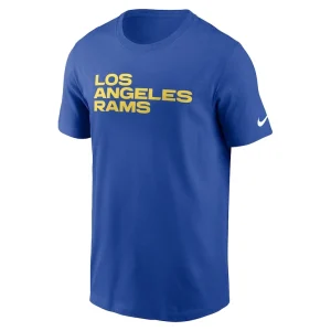 Los angeles rams nike primetime wordmark essential t shirt Royal M