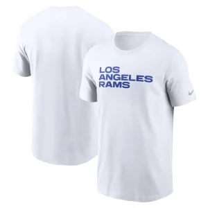 Los angeles rams nike primetime wordmark essential t shirt White