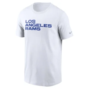 Los angeles rams nike primetime wordmark essential t shirt White M