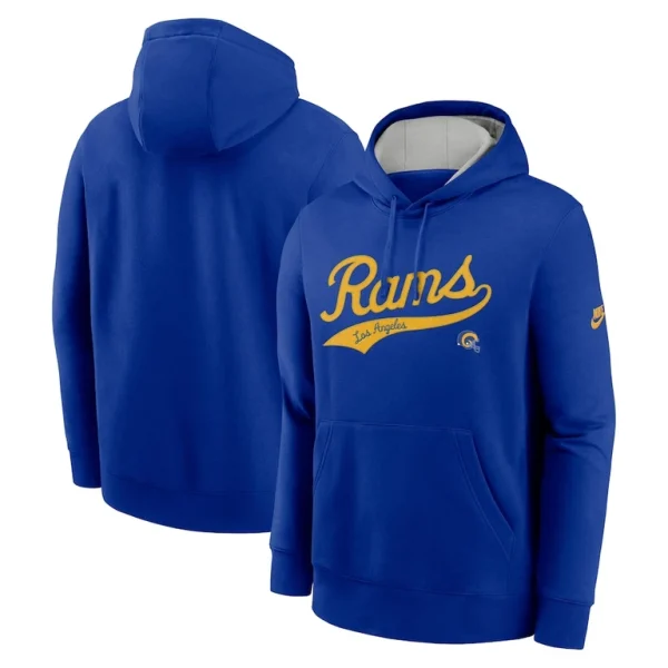 Los angeles rams nike rewind club logo pullover hoodie Royal