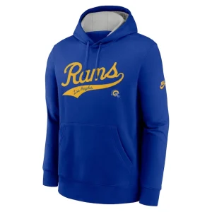 Los angeles rams nike rewind club logo pullover hoodie Royal M